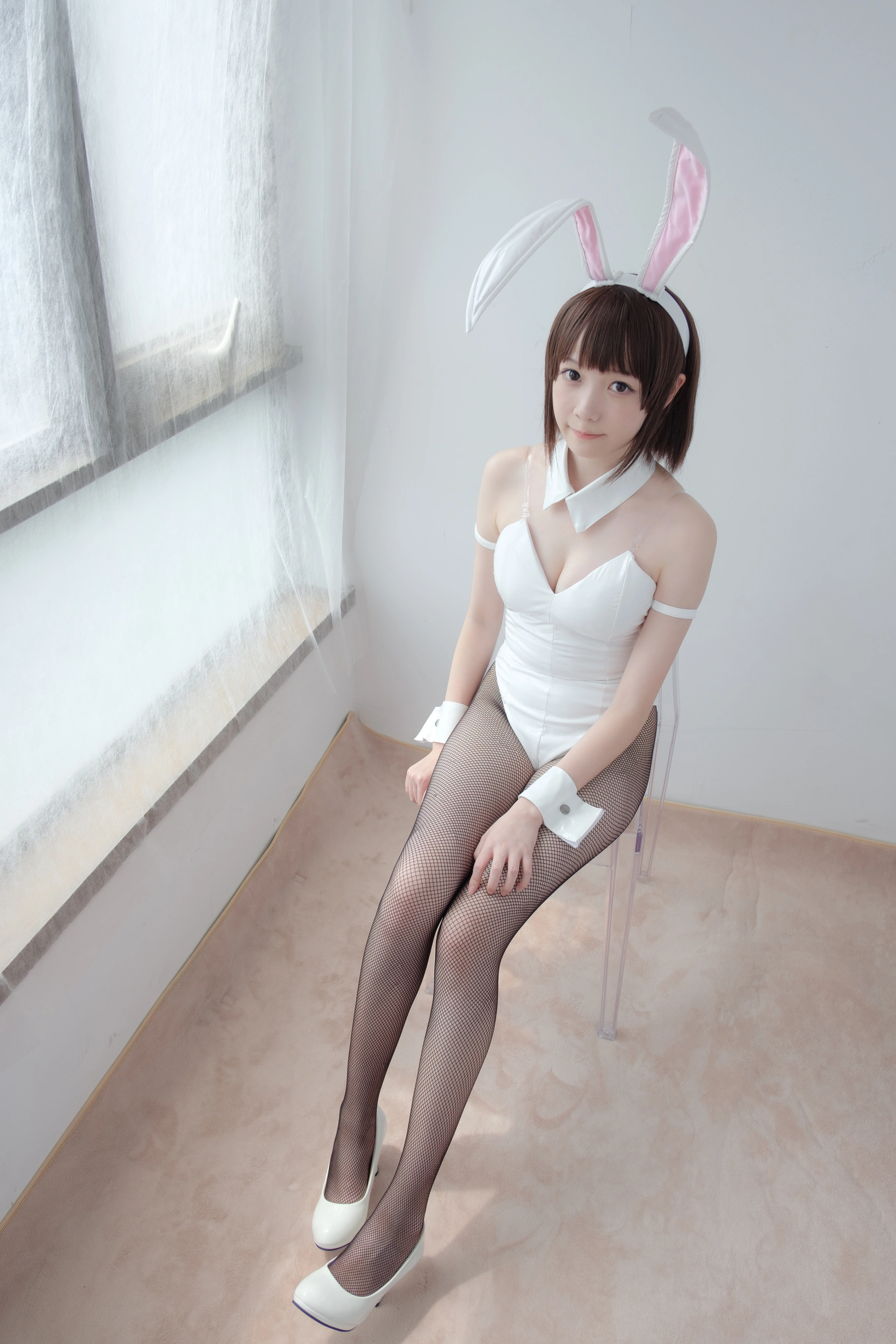 森萝财团全系列 - LOVEPLUS-001 黑丝网袜兔女郎 3